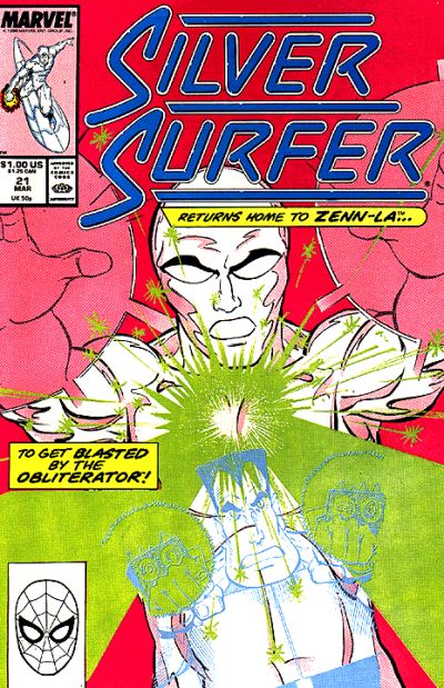 Silver Surfer 1987 #21 Direct ed. - back issue - $5.00