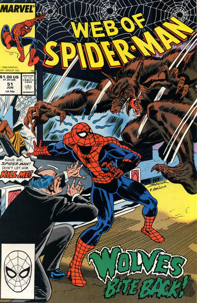 Web of Spider-Man 1985 #51 Direct ed. - back issue - $3.00