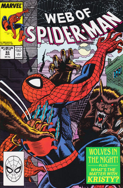 Web of Spider-Man 1985 #53 Direct ed. - back issue - $3.00