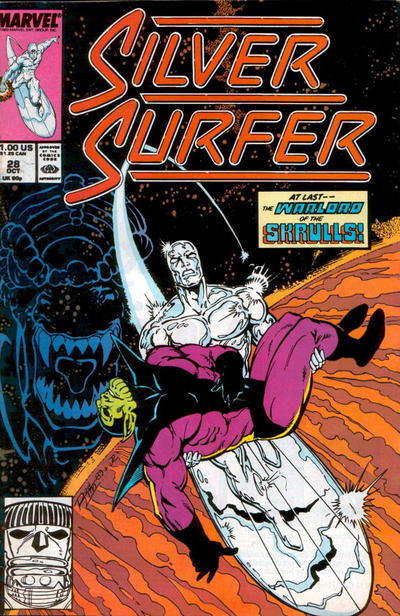 Silver Surfer 1987 #28 Direct ed. - back issue - $2.00