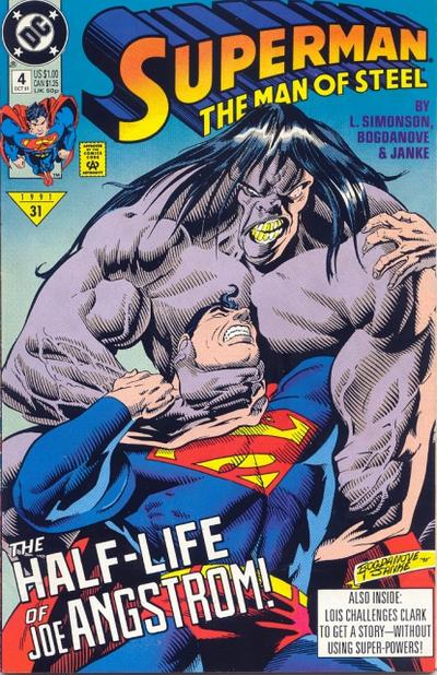 Superman: The Man of Steel 1991 #4 Direct ed. - back issue - $3.00