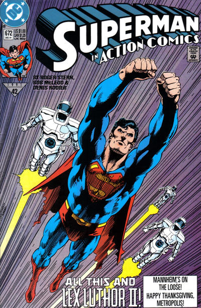 Action Comics 1938 #672 Direct ed. - back issue - $4.00