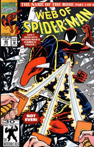 Web of Spider-Man 1985 #85 Direct ed. - back issue - $3.00