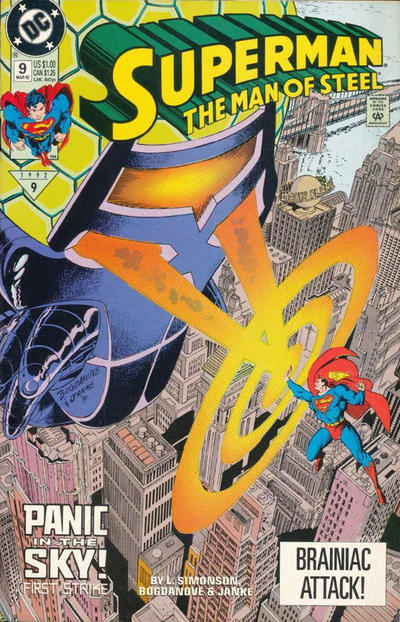 Superman: The Man of Steel 1991 #9 Direct ed. - back issue - $3.00