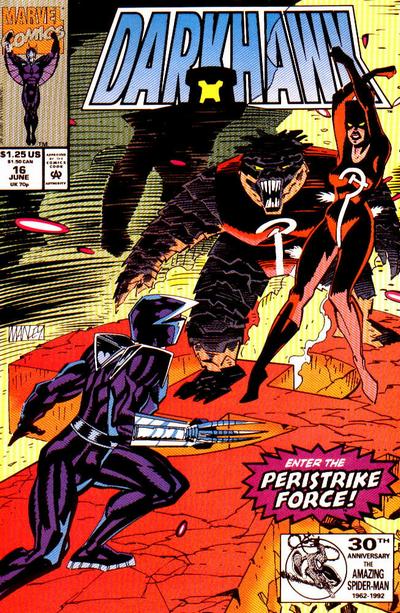 Darkhawk 1991 #16 Direct ed. - back issue - $3.00