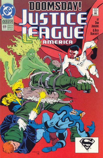 Justice League America 1989 #69 Direct ed. - back issue - $5.00