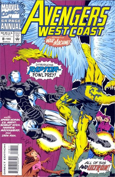 Avengers West Coast Annual 1990 #8 Direct Edition - back issue - $5.00