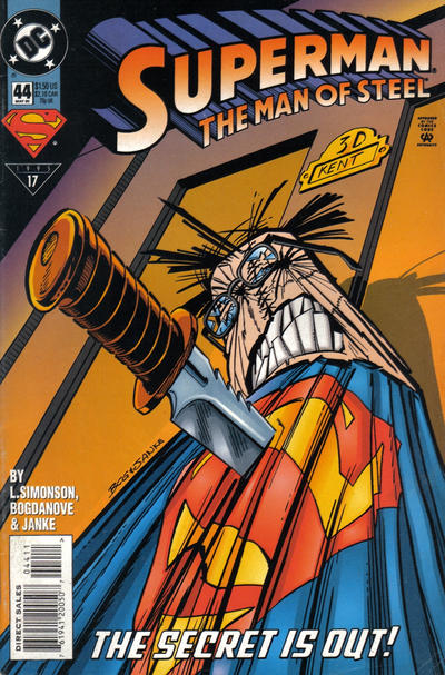 Superman: The Man of Steel 1991 #44 Direct Sales - back issue - $3.00