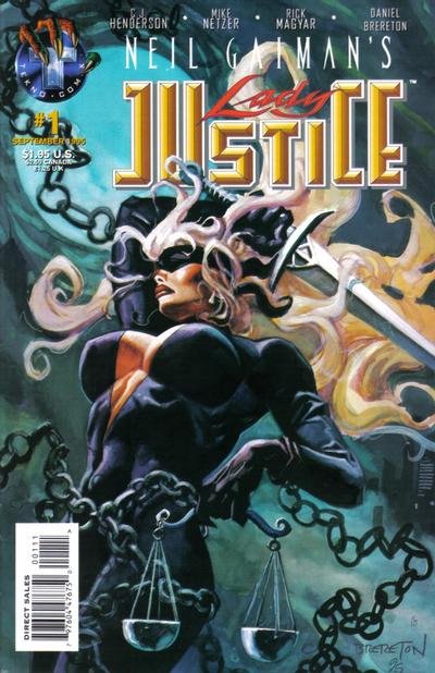 Neil Gaiman's Lady Justice 1995 #1 Direct Sales - back issue - $3.00