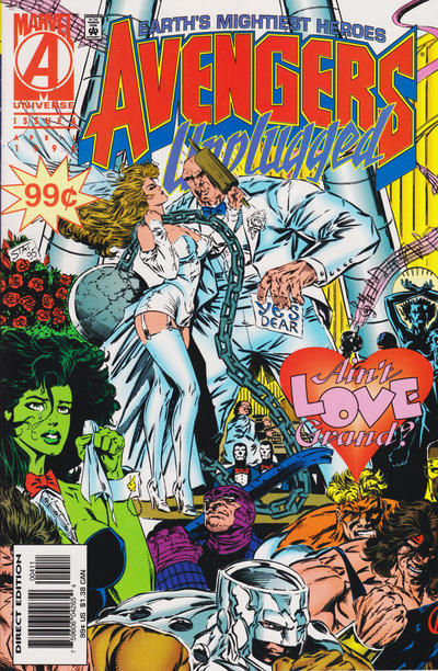 Avengers Unplugged 1995 #4 Direct Edition - back issue - $3.00