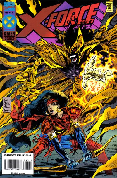 X-Force 1991 #43 Deluxe Direct Edition - back issue - $3.00