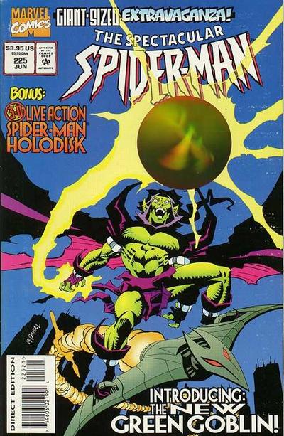 The Spectacular Spider-Man 1976 #225 Direct Edition - 3D Holodisk - back issue