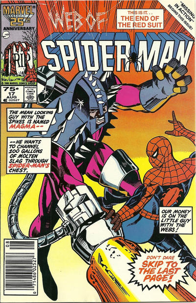 Web of Spider-Man 1985 #17 Newsstand ed. - back issue