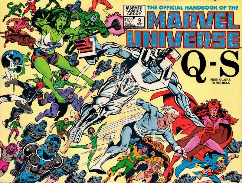 The Official Handbook of the Marvel Universe 1983 #9 Direct ed. - back issue - $5.00