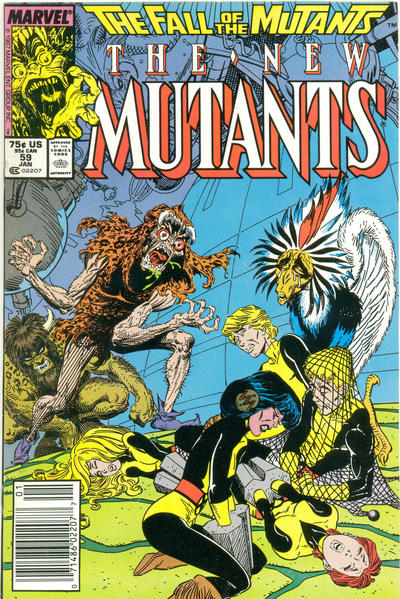 The New Mutants 1983 #59 Newsstand ed. - back issue - $2.00