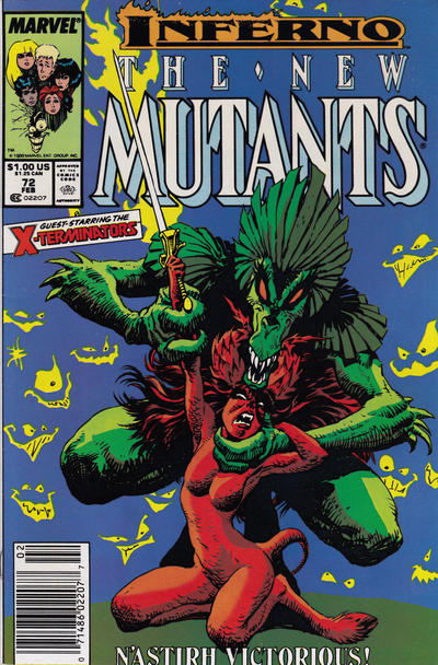 The New Mutants 1983 #72 Newsstand ed. - back issue - $3.00