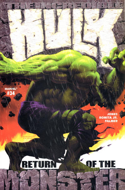 Incredible Hulk 2000 #34 Direct Edition Signed by John Romita Jr. - back issue