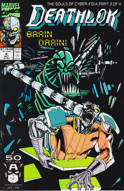 Deathlok 1991 #4 Direct ed. - back issue - $2.00