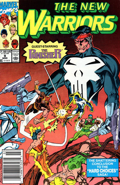 The New Warriors 1990 #9 Newsstand ed. - back issue - $3.00