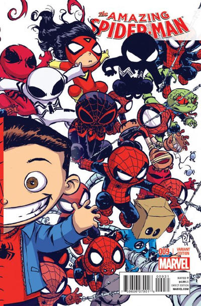 The Amazing Spider-Man 2014 #9 Variant Edition - Marvel Babies - Skottie Young Interconnecting Cover - back issue - $30.00
