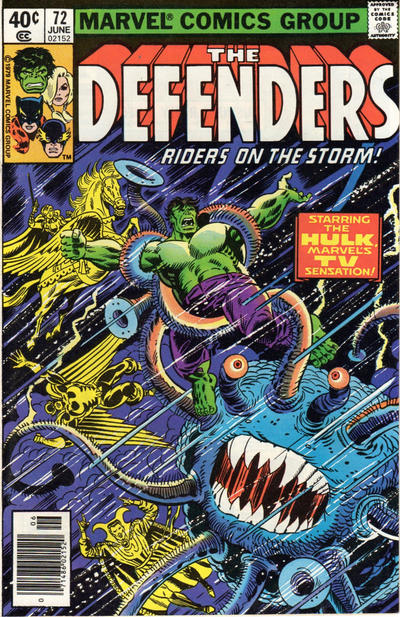 The Defenders 1972 #72 Newsstand ed. - back issue - $7.00