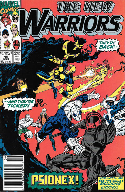 The New Warriors 1990 #15 Newsstand ed. - back issue - $3.00