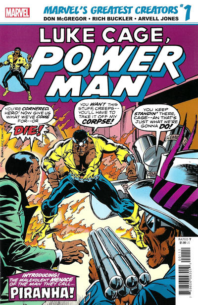 Marvel's Greatest Creators: Luke Cage, Power Man - Piranha! 2019 #1 - back issue - $1.00