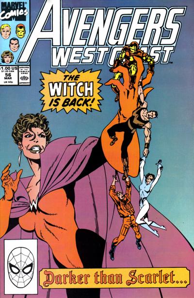Avengers West Coast 1989 #56 Direct ed. - back issue - $13.00