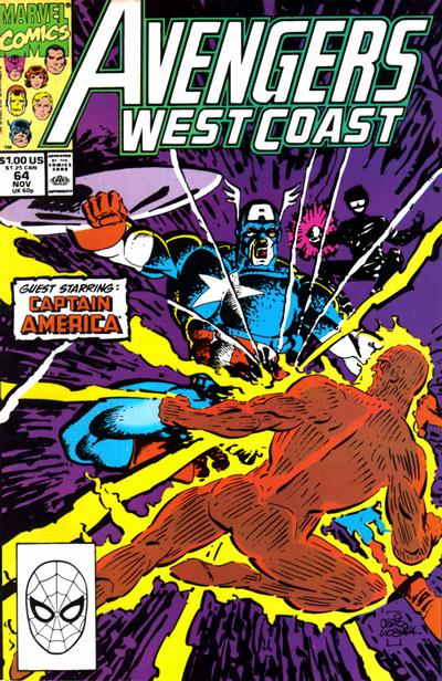 Avengers West Coast 1989 #64 Direct ed. - back issue - $3.00