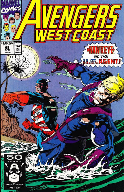 Avengers West Coast 1989 #69 Direct ed. - back issue - $3.00
