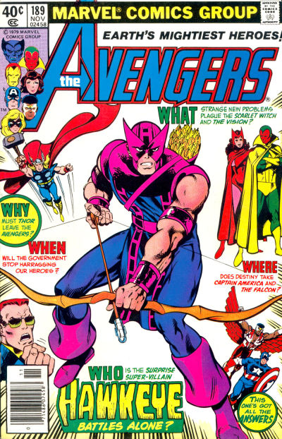 The Avengers 1963 #189 Newsstand ed. - back issue - $4.00